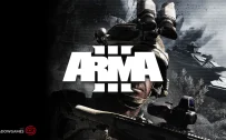 کاور بازی Arma 3 با لوگوی رسمی بازی روی سرباز مسلح و یک تانک