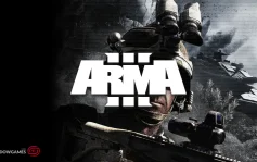 کاور بازی Arma 3 با لوگوی رسمی بازی روی سرباز مسلح و یک تانک