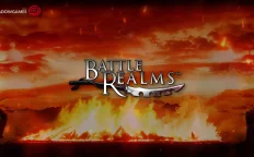 کاور بازی Battle Realms: Zen Edition با لوگوی رسمی بازی روی آسمان سرخ و آتش