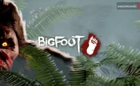 کاور بازی BIGFOOT با لوگوی رسمی بازی روی چهره پاگنده با چشم زرد درخشان