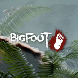 کاور بازی BIGFOOT با لوگوی رسمی بازی روی چهره پاگنده با چشم زرد درخشان