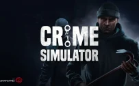 کاور بازی Crime Simulator با لوگوی رسمی بازی روی سارقان کلاه به سر با دیلم