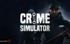 کاور بازی Crime Simulator با لوگوی رسمی بازی روی سارقان کلاه به سر با دیلم