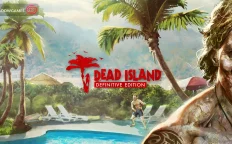 کاور بازی Dead Island Definitive Edition با لوگوی رسمی بازی روی استخر گرمسیری و زامبی