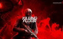 کاور بازی Killing Floor 3 با لوگوی رسمی بازی روی سربازی با ماسک ضد گاز