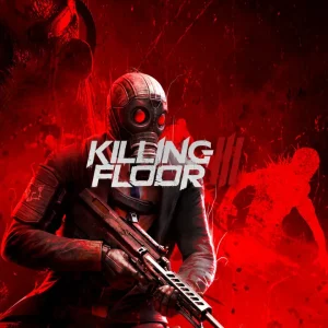 کاور بازی Killing Floor 3 با لوگوی رسمی بازی روی سربازی با ماسک ضد گاز