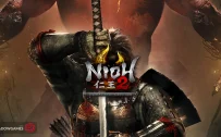 کاور بازی Nioh 2 – The Complete Edition با لوگوی رسمی بازی روی سامورایی زره پوش