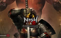 کاور بازی Nioh 2 – The Complete Edition با لوگوی رسمی بازی روی سامورایی زره پوش