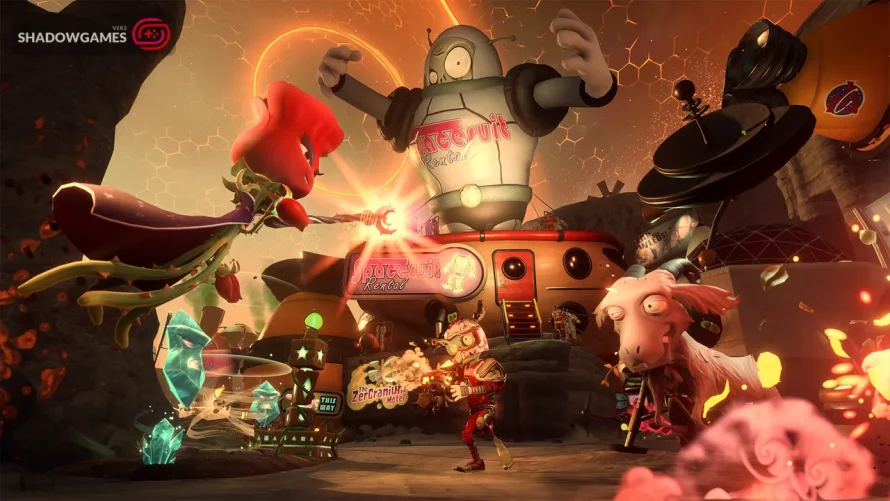 نبرد رز با زامبی فضانورد در بازی آنلاین Plants vs. Zombies Garden Warfare 2: Deluxe Edition