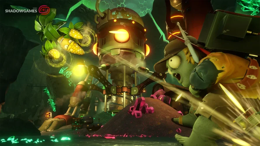 زامبی وحشت زده مقابل ذرت پرنده در بازی Plants vs. Zombies Garden Warfare 2: Deluxe Edition