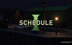 کاور بازی Schedule I با لوگوی رسمی بازی روی خیابانی شبانه کنار یک انبار