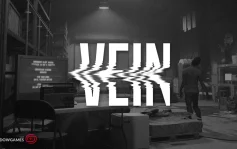 کاور بازی VEIN با لوگوی رسمی بازی روی انباری تاریک با صفحه هشدار اضطراری