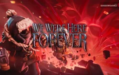 کاور بازی We Were Here Forever با لوگوی رسمی بازی روی شخصیتی بی سیم به دست
